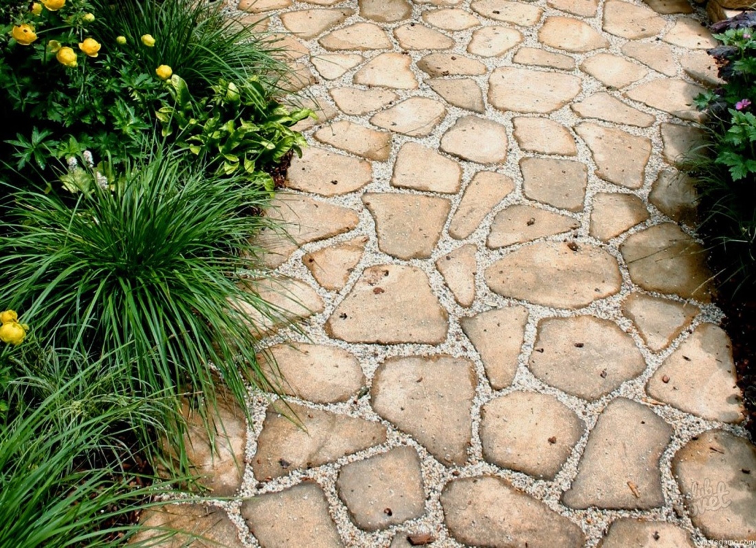 How to make a shape for a garden path