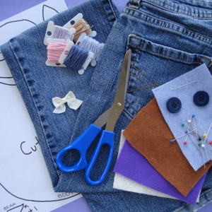 What can be made of old jeans?