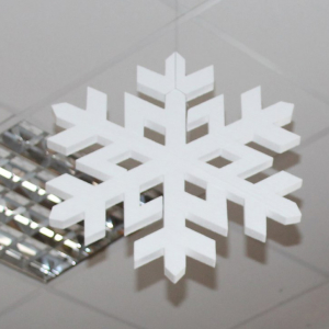 How to make a snowflake from foam?