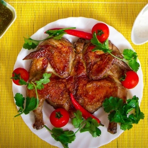 Stock Foto, hogy főzni dohány csirke