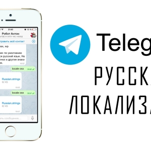 Photo how to Russify telegrams