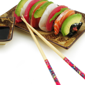 Fotografia de Stock Como diluir molho de soja para sushi
