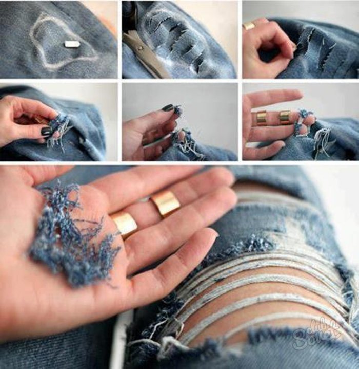 How to make ripped jeans yourself