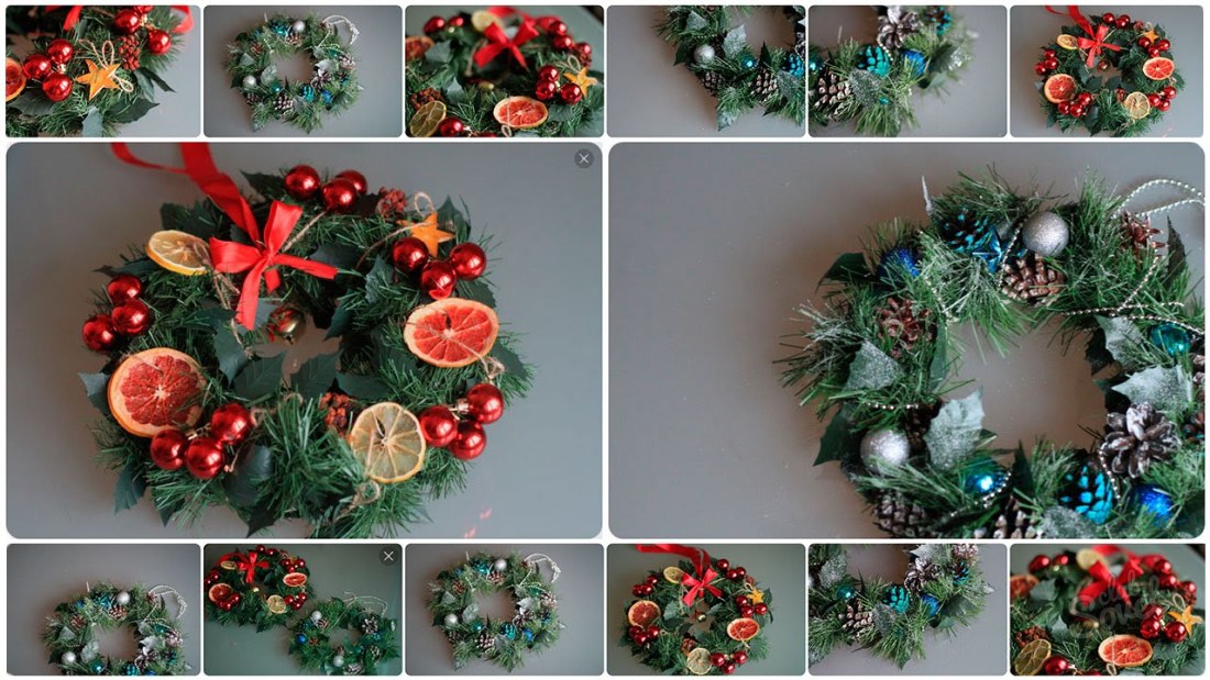How to make a New Year's wreath from Mishura do it yourself?