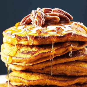 Foto Stock Pancakes da ricette di zucca velocemente e gustosa