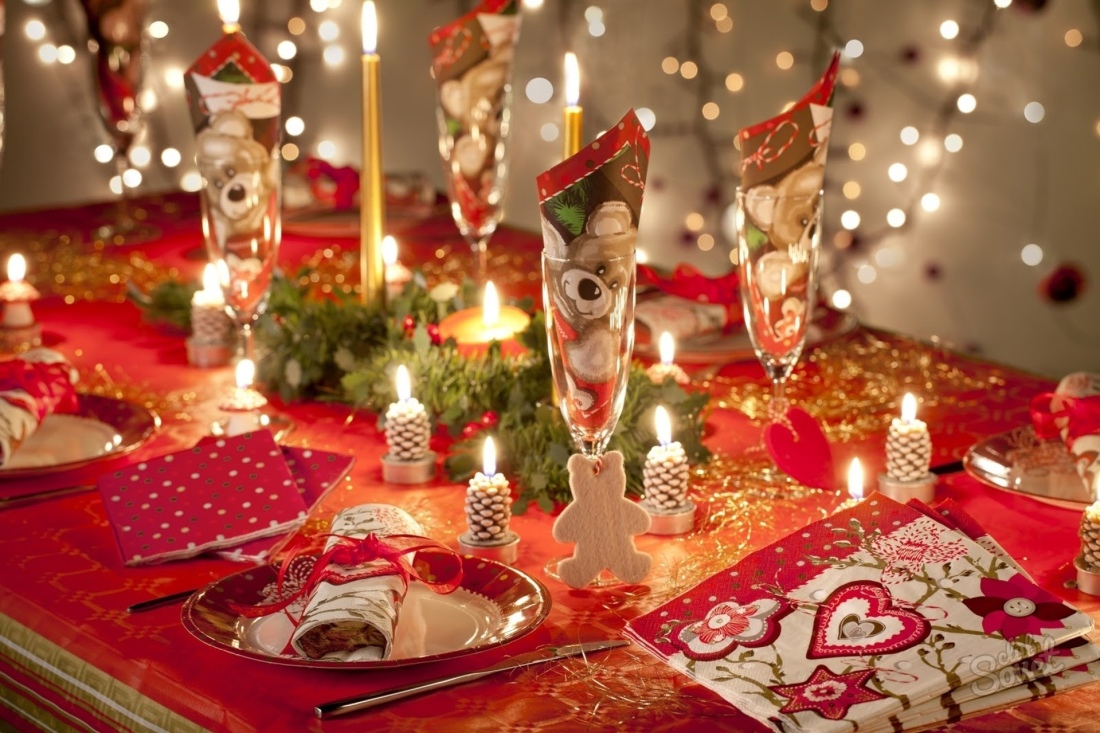 Festive table for New Year 2015