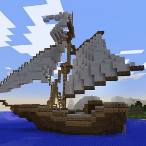 Photo how to make a ship in minecraft
