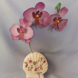 Foto Como fazer papel orquídea