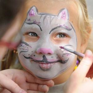 Фото як намалювати кішку на обличчі