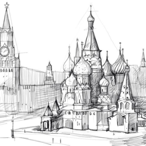How to draw a city pencil