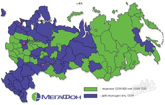 Megafon mapa.