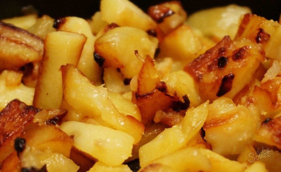 Как да се пържи картофи с гъби в тиган