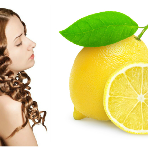 Stock foto vlasy masku s citrónom