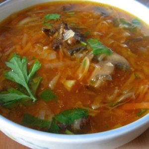 Photo How to cook borsch with mushrooms