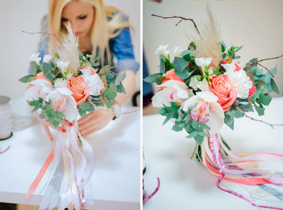 Comment faire un bouquet de mariée avec vos propres mains?