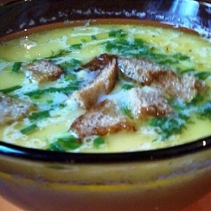 Stock Foto Kako kuhati juha od sira