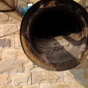 Photo how to clean the chimney