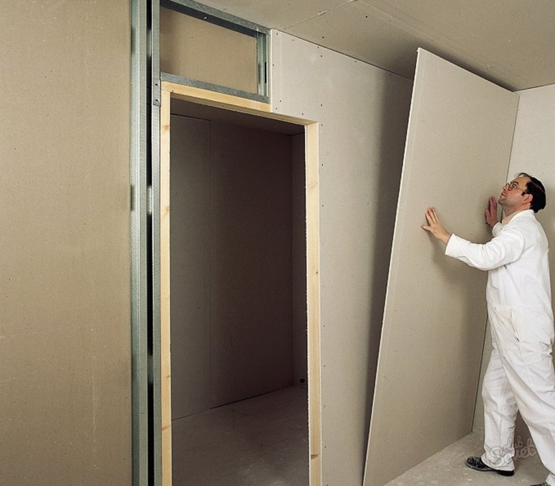 How to make a door of plasterboard