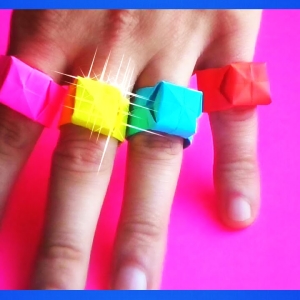 Снимка как да направите хартиена пръстен