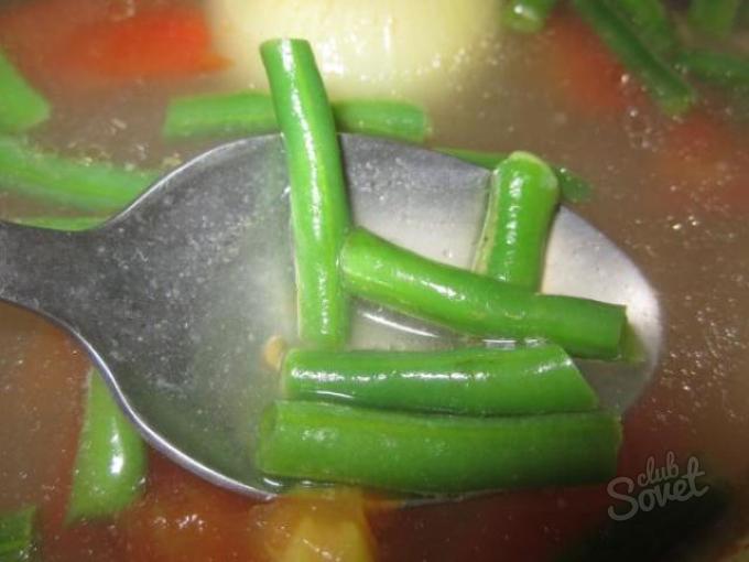 Gemüse-Suppe-Suppe-Truthahn. Strot-Bohnen.