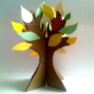 Фото как сделать объемное дерево из бумаги