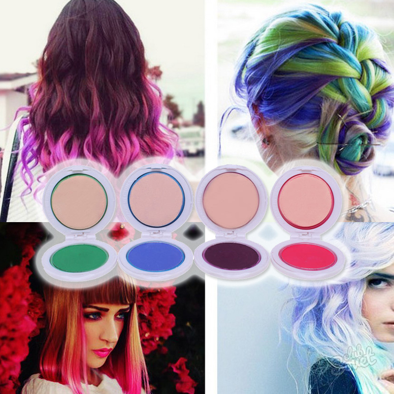 Free-ship-4-color-TV-Hair Tool-Hair-Powder-Color-Hair-Disposable-Temporary-Hair Chalk