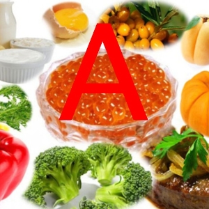 Photo in which products vitamin A