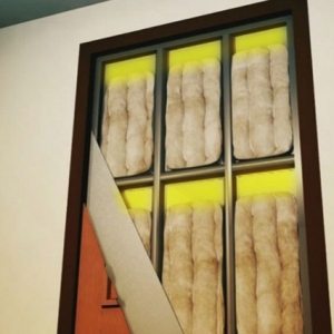 Photo how to insulate the door