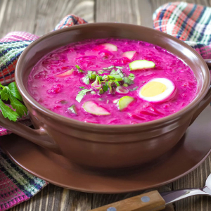 Stock Foto How to cook cold beet borsch