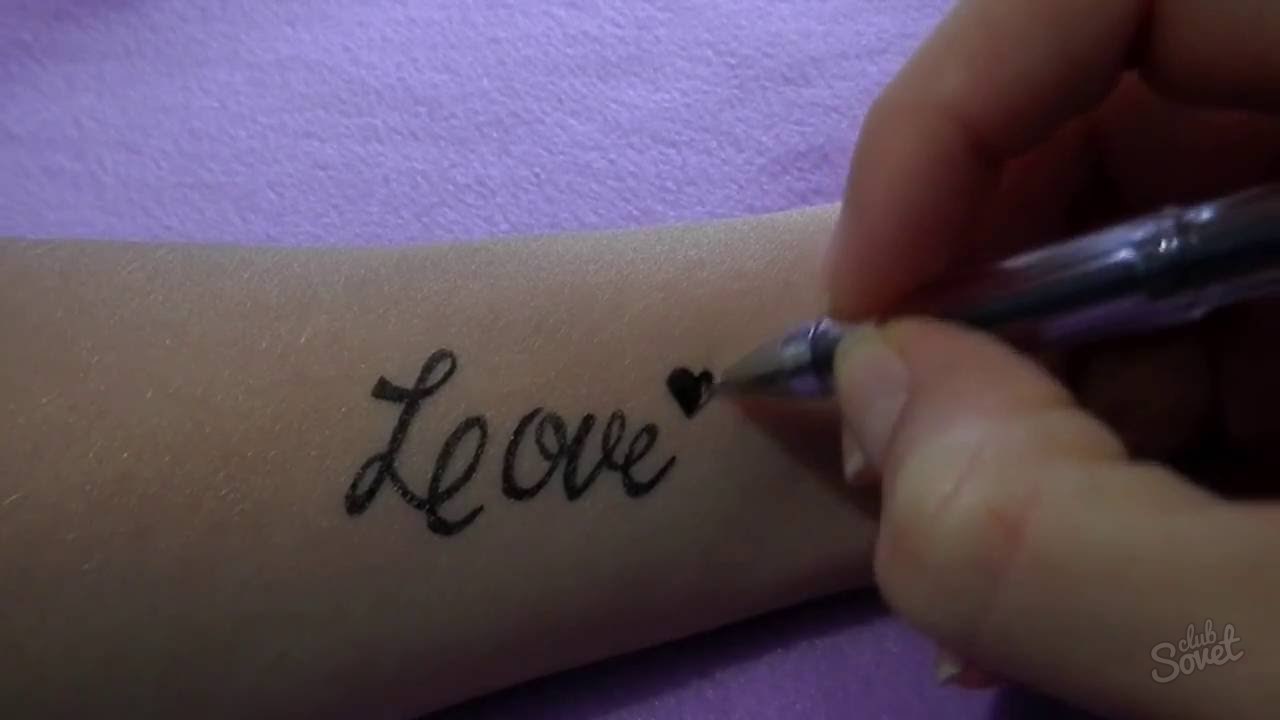 Hur man ritar på ett tatueringshandtag