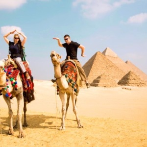 Fotografie, pokud jde o bezpečné relaxovat v Egyptě