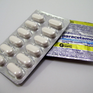 Fotografia de Stock Paracetamol, instruções para uso