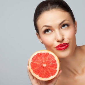 Stock foto grapefrukt för ansikte