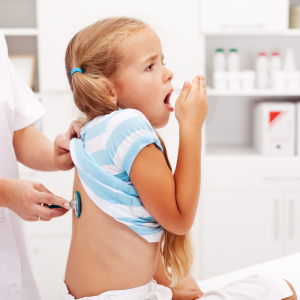 Stock Foto Bronchial asthma in children