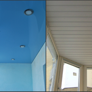 Photo How to make a ceiling on the balcony