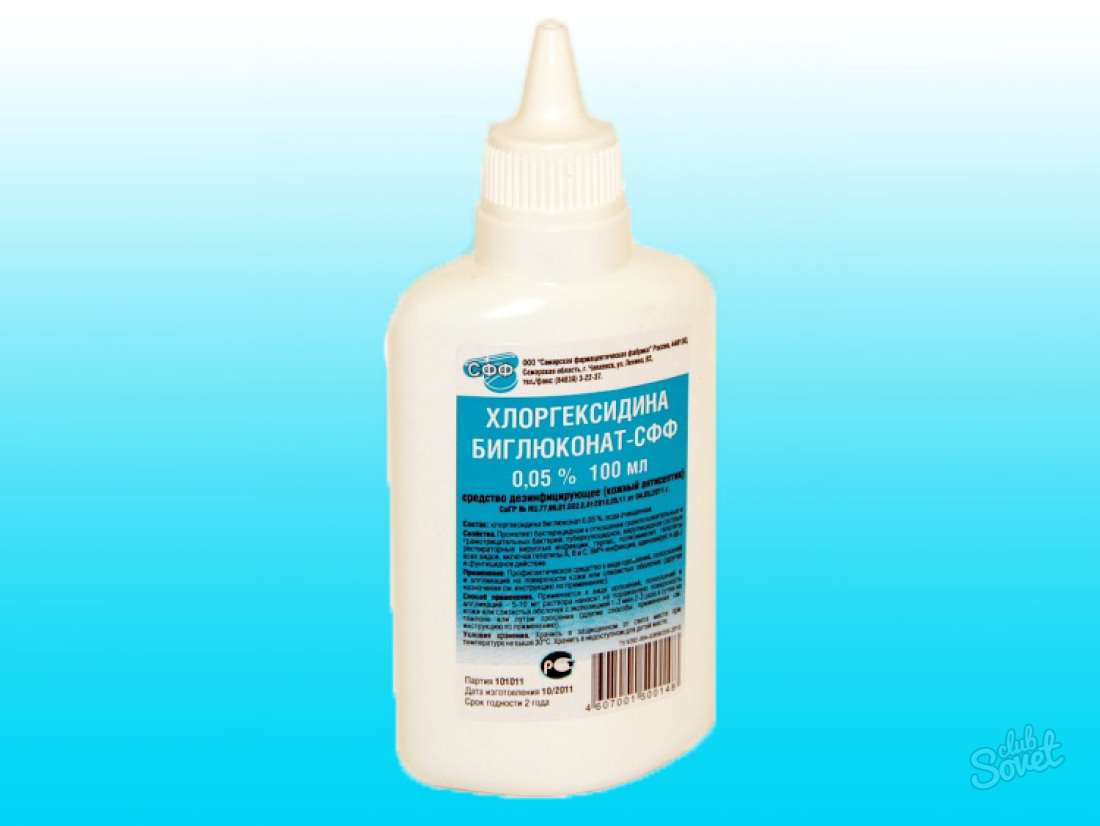 Chlorhexidine, instructions for use