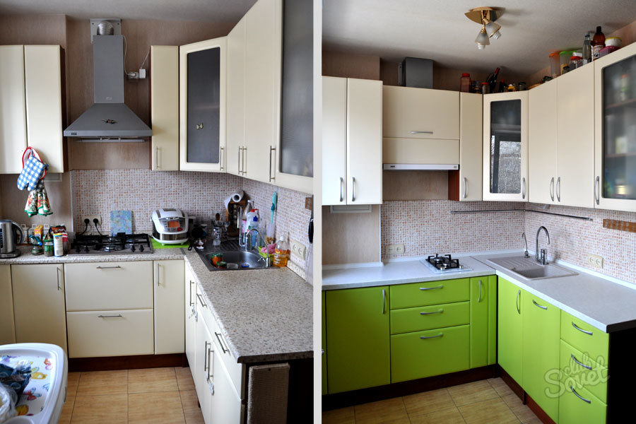 Kitchen replacement of facades