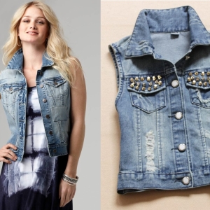 Photo how to sew a vest of jeans