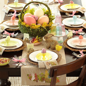 Photo Comment décorer une table de Pâques