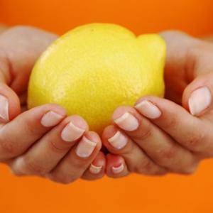 Stock Foto citron pour ongles