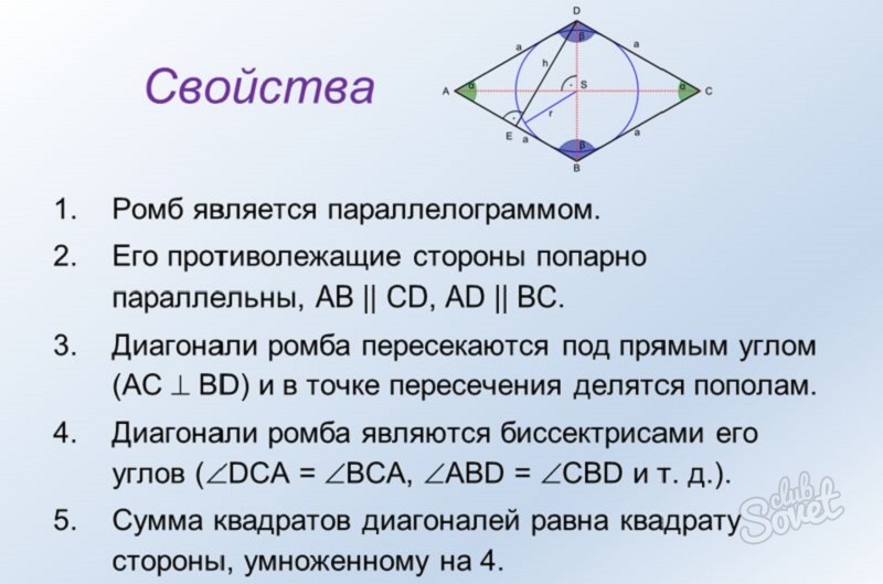 Сформулируйте и докажите свойства диагоналей ромба. Теорема о свойстве диагоналей ромба. Св ва ромба. Свойства ромба. Все свойства ромба.