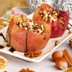 Stock Foto How to cook baked apples