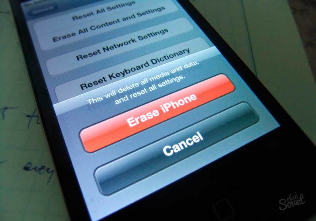 How to reset the password on iPhone