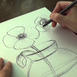 Photo how to draw a vase