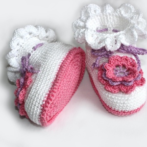 How to knit booties crochet