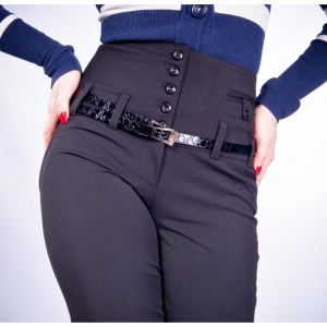 Stock Foto Pants with high waist, with what wearing