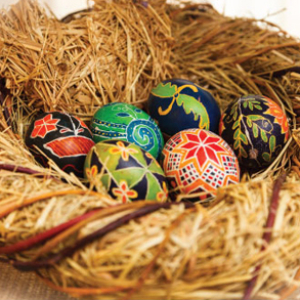Stock Foto Jak malować jajka na Wielkanoc