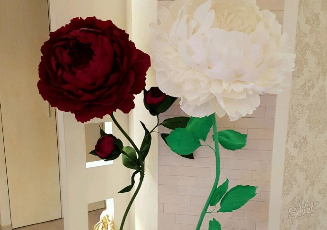 Как сделать большую розу из гофрированной бумаги?