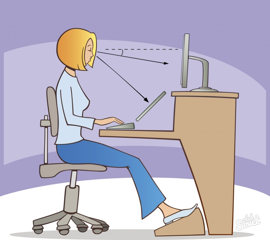 How to sit at a computer correctly