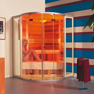 Stock Foto How often to visit an infrared sauna